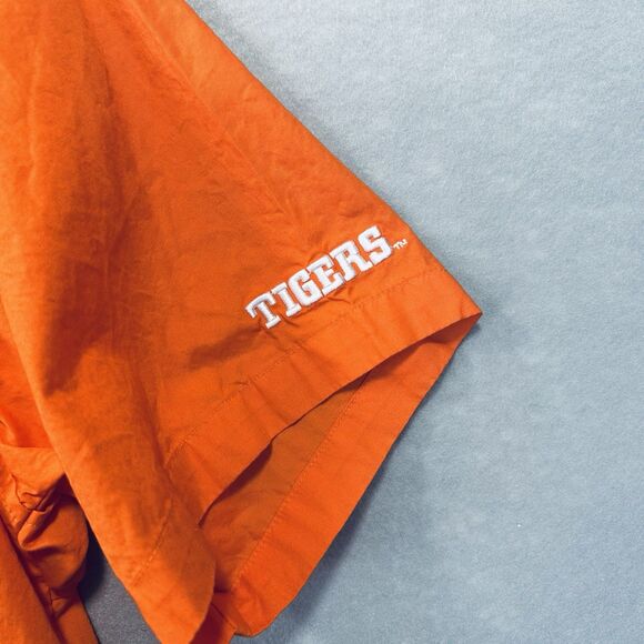 Columbia PFG Clemson Tigers Large Orange Short Sleeve Button Vented Embroidered - Picture 9 of 16